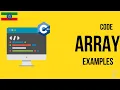 Array Code Examples C Chapter Four