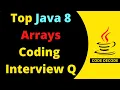 Java 8 Arrays Programming Interview Questions and Answers for freshers and experienced Code Decode