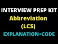 Abbreviation Hackerrank solution Longest common subsequence