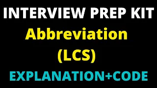 Abbreviation Hackerrank solution Longest common subsequence