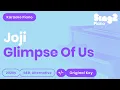 Download Lagu Joji - Glimpse Of Us (Karaoke Piano)