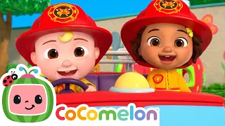Let's Drive the Fire Truck 🚒 CoComelon Sing Along Songs