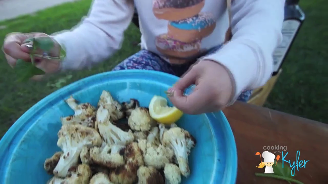 How to Grill Cauliflower/Easy Recipe made by a Kid