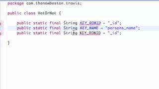 Android Application Development Tutorial 112 Setting up SQLite Database Variables