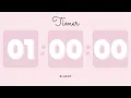 Download Lagu 🌸 1 Hour Silent Timer with Cute Ending Alarm | Pastel Pink Timer MP3