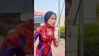 Love triangle between Bad Guy and Spidergirl | Spidergirl's disastrous misunderstanding #shorts