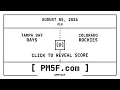 Tampa Bay Rays TB Colorado Rockies COL MLB Final Box Score AUGUST 05 2026