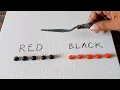 Download Lagu Abstract Painting Demo / Red \u0026 Black Landscape / For beginners / Daily Art Therapy / Day #0167