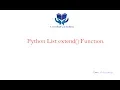 35-Python List extend Function