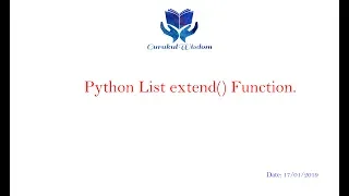 35-Python List extend Function