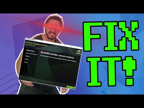 Download MP3 How To Fix Nvidia Driver : Windows Not Compatible & Installation Failed (On Any Windows)