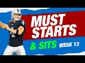 Start Em Sit Em Week 13 - Fantasy Football Advice