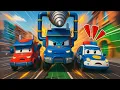 Download Lagu Run! The Giant Drill is Coming! 🦖 Vehicles Cartoons for Kids | Super Truck
