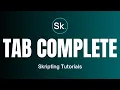How to add Command TAB COMPLETIONS Skripting Tutorials