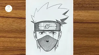 Easy Anime Drawing How to Draw Kakashi step-by-step Easy Drawing Tutorial for Beginners