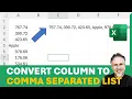 Convert Column to Comma Separated List
