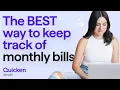 The BEST Way to Keep Track of Monthly Bills Quicken Simplifi