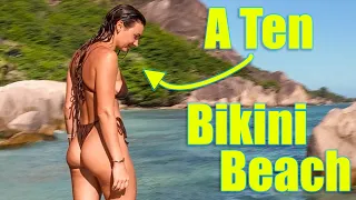 She’s a TEN at the most bikini photographed beach in the world!