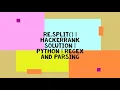 RE SPLIT HACKERRANK SOLUTION PYTHON REGEX AND PARSING
