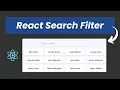 Build a Search Filter in React with Tailwind CSS Step-by-Step Tutorial