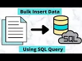 95 How to import a csv file into SQL Server using bulk insert SQL query