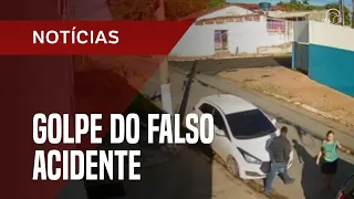 Bandidos simulam acidente de trânsito e roubam carro de mulher