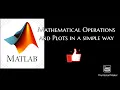Basic Mathematical Operations and graph in MATLAB for MATLAB