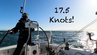 Surfing a sailboat at 17.5 knots. Our trip from San Francisco to Santa Barbara #ourladydefiant