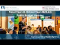 DCPS Fiscal Year 24 Public Budget Hearing School Year 2023-24