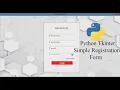 Python Tkinter Simple Registration form With Source Code