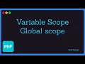 PHP 7 4 basics in Arabic - Global Variable Scope
