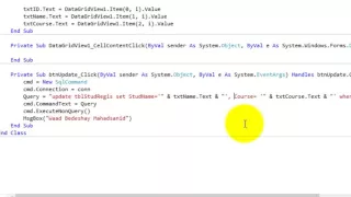 Lesson 19 Update Button VB Visual Studio Net Sahalsofware