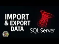 Import Export MS SQL SERVER