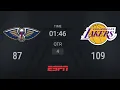 Pelicans Lakers NBA on ESPN Live Scoreboard