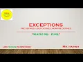 Oracle PLSQL Exceptions