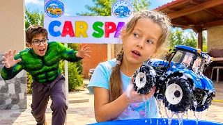Darius Turns into a Superhero - Fun Adventures with Trucks and Toys