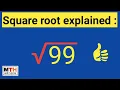 How to Simplify Square root of 99 sqrt 99 Simplify Root 99