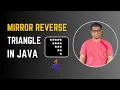 Mirror Reverse Triangle Star Pattern in Java Loops Coding Pills