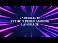 Variables in Python Programming Language Sparkling Skills