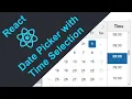 ReactJS Projects Date Picker Calendar With Time Selection Feature