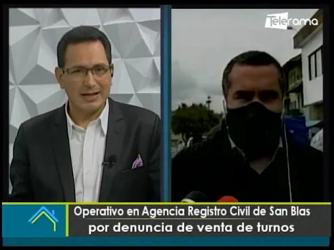 Operativo en Agencia Registro civil de San Blas por denuncia de venta de turnos