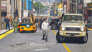 مكافئه الوزير لي راعي شاص فقير بي لامبورجيني بعد فزعه لي الشاحنه غارقه في السيل لاكن قرند GTA 5 V  مكافئه الوزير لي راعي شاص فقير بي لامبورجيني بعد فزعه لي الشاحنه غارقه في السيل لاكن قرند GTA 5 V