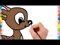 Kids coloring pages - How to draw Deer