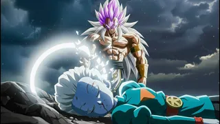 غوكو الغريزة الذهبية 3 يضحي بحياته بعد صراع الموت ضد ملك قديم حكم قبل زينو الحلقة 10 