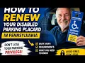 How to renew your disabled parking placard in Pennsylvania