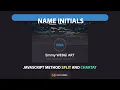 Name initials using method split and chartAt Vanilla Javascript HTML y CSS