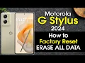 How to Factory Reset Motorola Moto G Stylus 5G 2024
