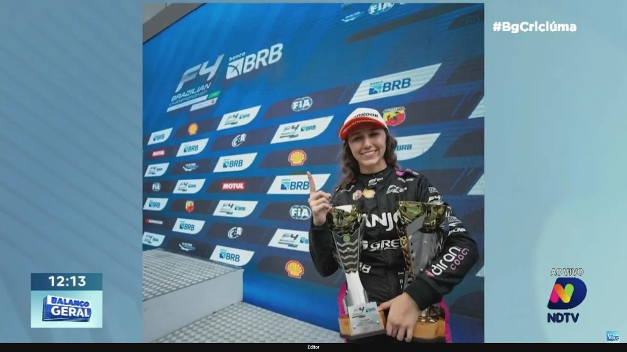 Ney Lopes: primeira mulher a conquistar um lugar no pódio da Fórmula 4 é de Criciúma