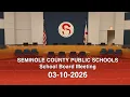 SCPS School Board Meeting - 03-10-2026