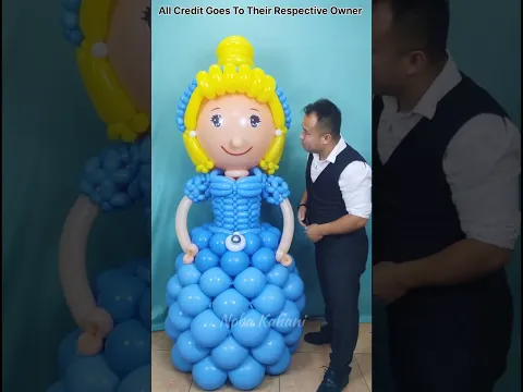 Make a cute doll out of balloons 🥰❣️ #shorts